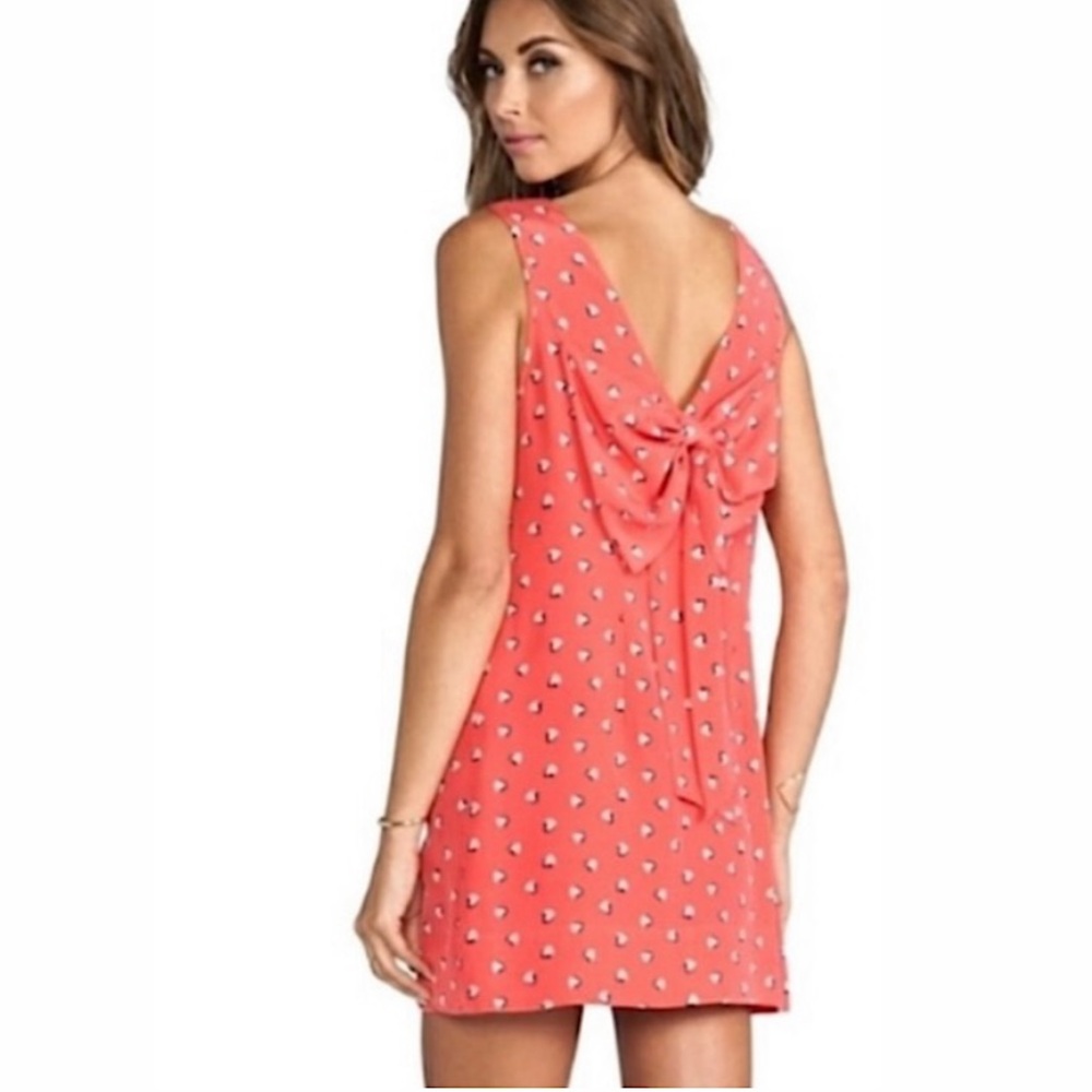 Anthropologie Yumi Kim Silk Heart Print Mini Dress